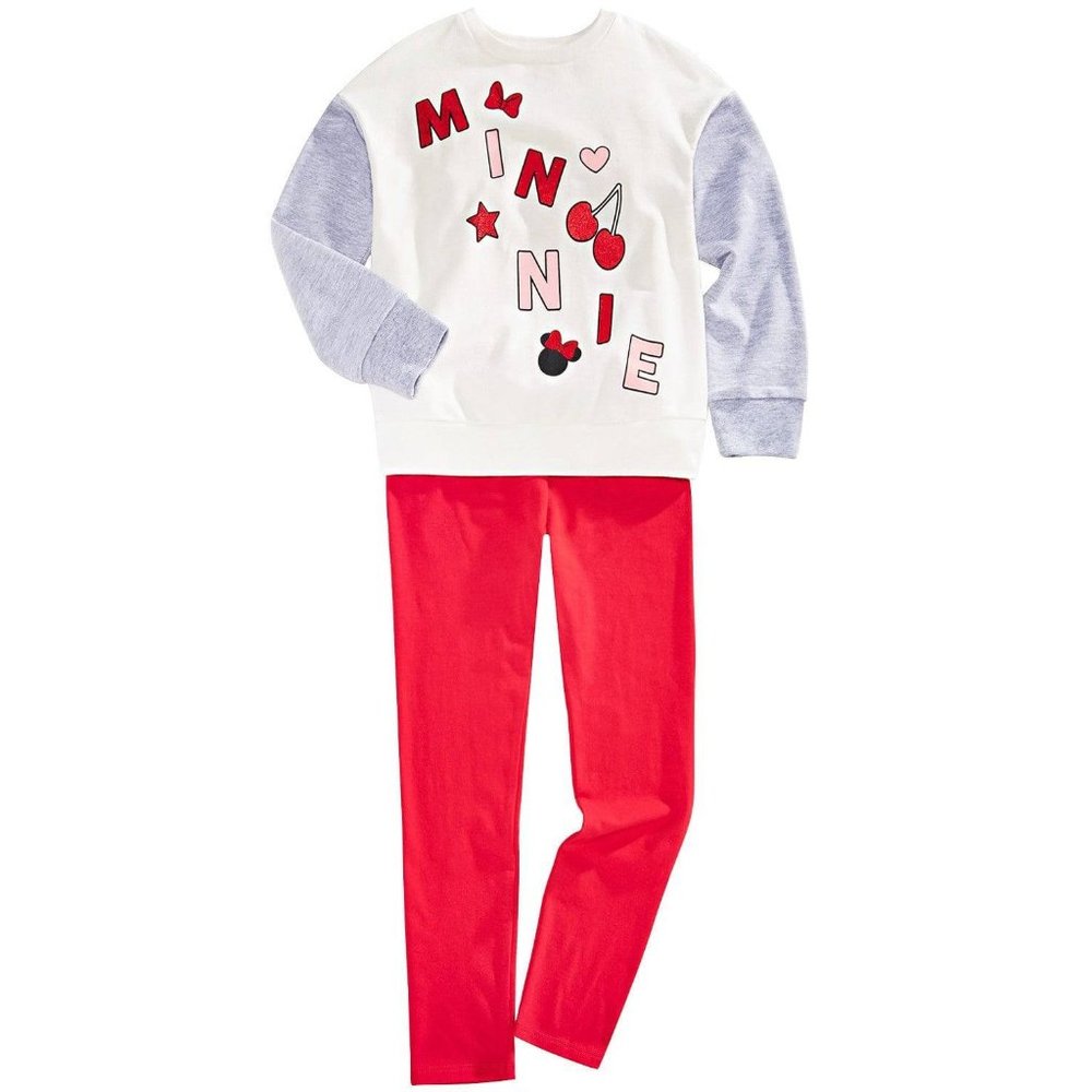 Disney Little Girls 2-Pc. Minnie Mouse Sweatshirt & Leggings Set